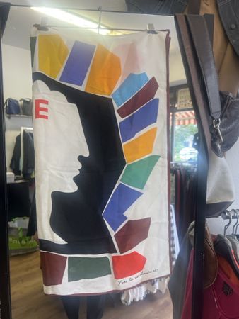 YSL Seidenschal mit Print & Yves Saint Laurent