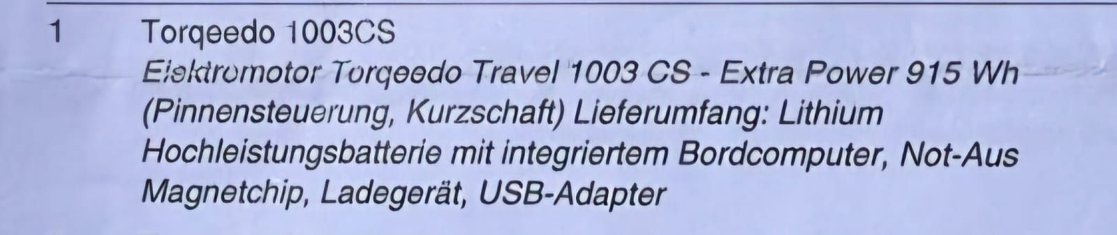Torqeedo Motori: Torqeedo 1003 Elektromotor Bootsmotor – Usato da Oensingen venduto da Adrian5224 4
