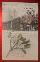 Kitschkarte "Bonne Année"  ca 1910