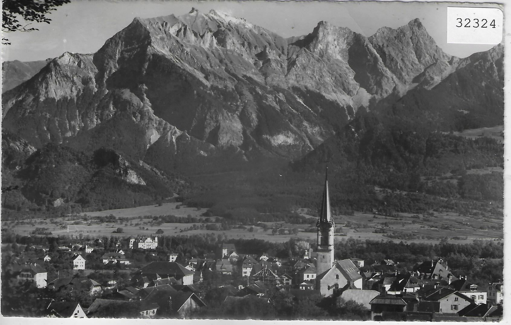 Cartoline postali: Bad Ragaz mit Falknis – Usato da Ettingen venduto da Kartenplanet