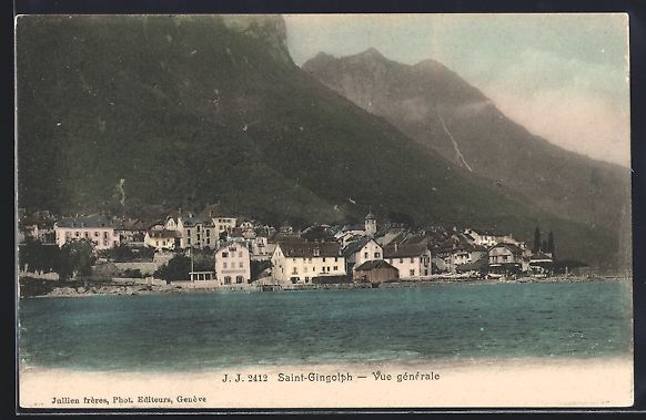 Cartes postales: AK Saint-Gingolph, Vue générale, 1913 – D'occasion à Berlin par bartko-reher