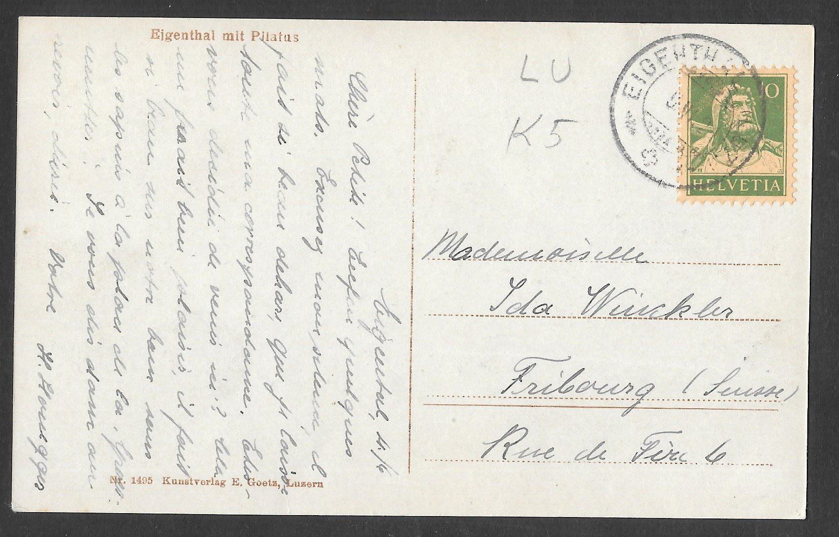 Cartoline postali: Eigenthal mit Pilatus – Usato da Olten venduto da clotaldi 1