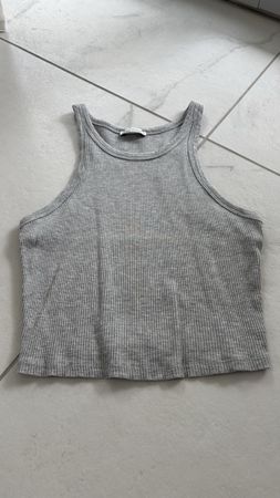 Bershka Ripp-Top M Grau