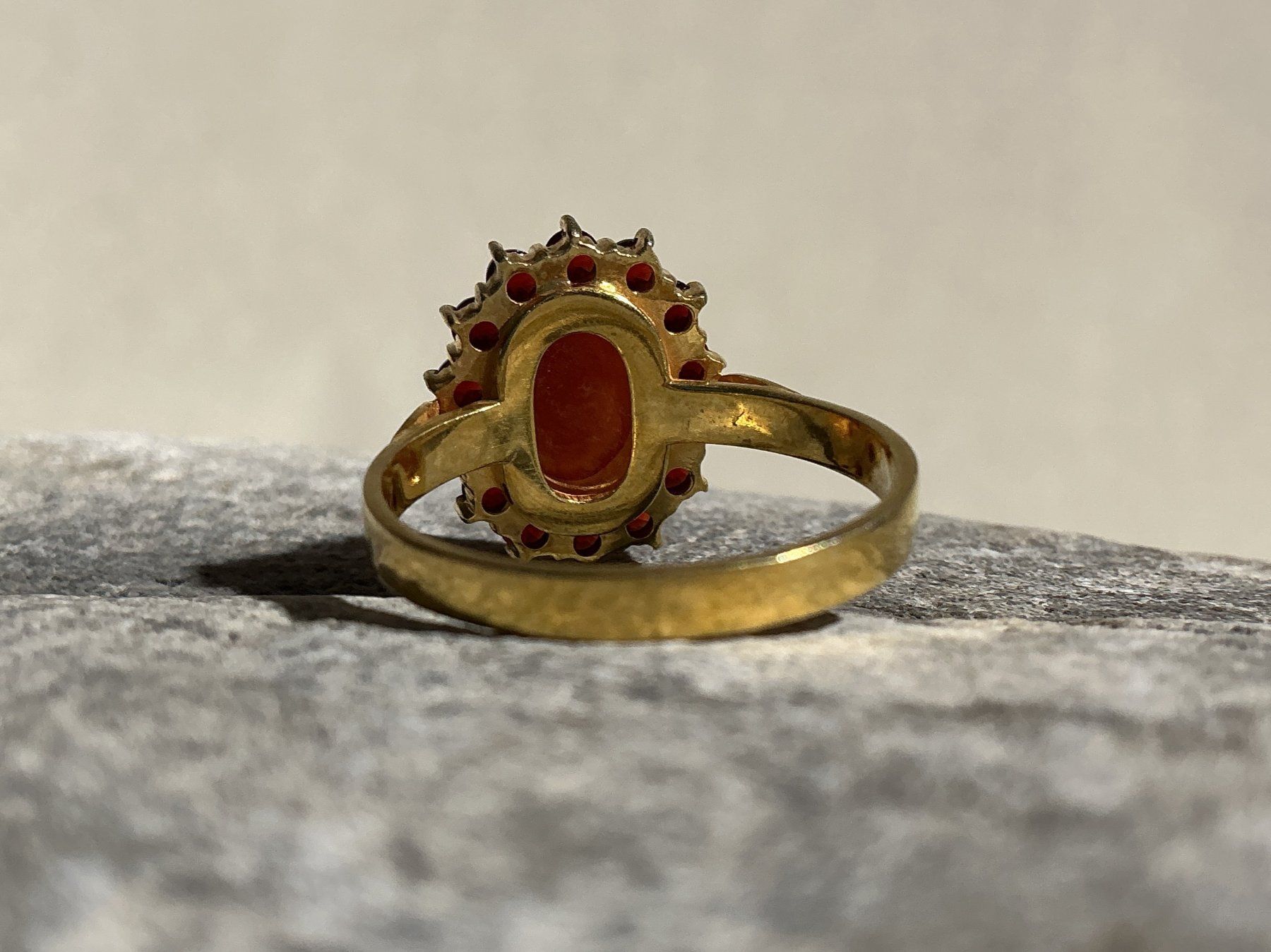 Anelli: BÖHMISCHER GRANATSCHMUCK Ring Cameé Gr. 56 – Nuovo (secondo la descrizione) da Richterswil venduto da Restwert_Richterswil 7