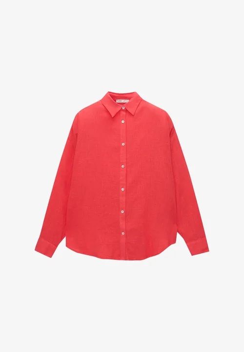 Pull&Bear Chemisiers: Pull&bear Hemdbluse Rot – D'occasion à Adelboden par Second_Life_CH