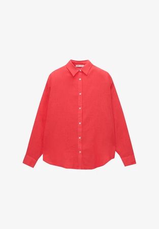 Pull&bear Hemdbluse Rot