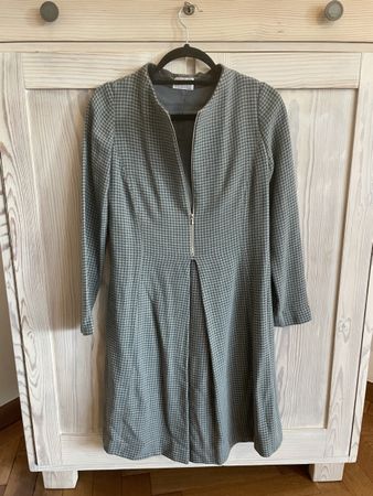 ISSUE Wollkleid, Gr. 36/38, Hahnentrittmuster, bleu