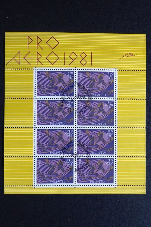 Tutti i francobolli: 1981 Nr. FO48 Kleinbogen Pro Aero mit ET Bern – Usato da Dagmersellen venduto da q1w2e3r4