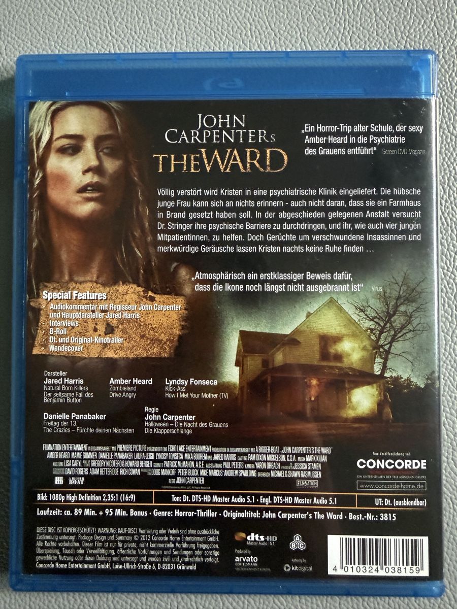 Tutti i DVDs: John Carpenter's The Ward - Blu-Ray – Nuovo (secondo la descrizione) da Balgach venduto da Dragoon3 1