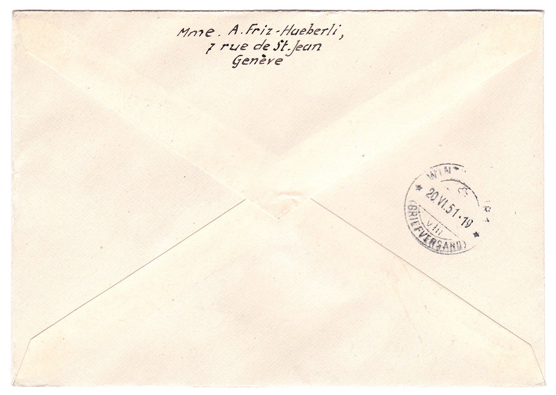 Tutti i francobolli: 1951 R-Beleg mit S-Stempel CCIP – Usato da Richterswil venduto da Dyaris2025 1