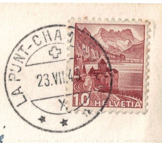 Cartoline postali: La Punt-Chamues-ch, gelaufen 1948 – Usato da Frauenfeld venduto da POML 2