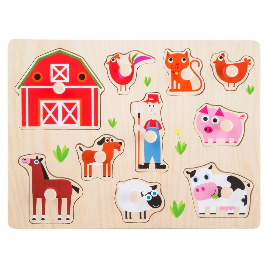 Puzzle: Setzpuzzle Bauernhof Small Foot Design – Nuovo e nell'imballaggio originale da Wettingen venduto da Swala