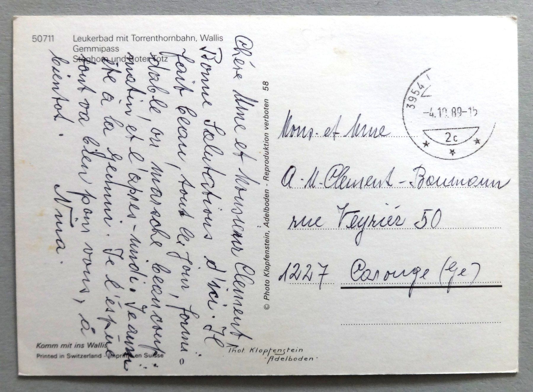Cartoline postali: Leukerbad mit Torrenthornbahn, Gemmipass – Difettoso da Fétigny venduto da Billy2miny 1