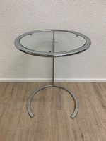 Vintage Chrom Beistelltisch mit Glasplatte