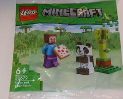 Neues LEGO Minecraft Set: Steve und Baby Panda, 30672