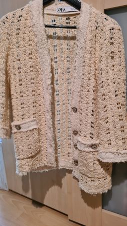 Zara Jacke, creme, Gr. S,