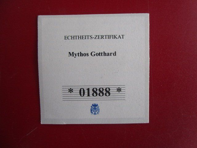 Medaglie: GIGANT: Gotthard Mythos - Gotthard 2018 - 70 mm - PP – Nuovo e nell'imballaggio originale da Luzern venduto da Horoskop1 2