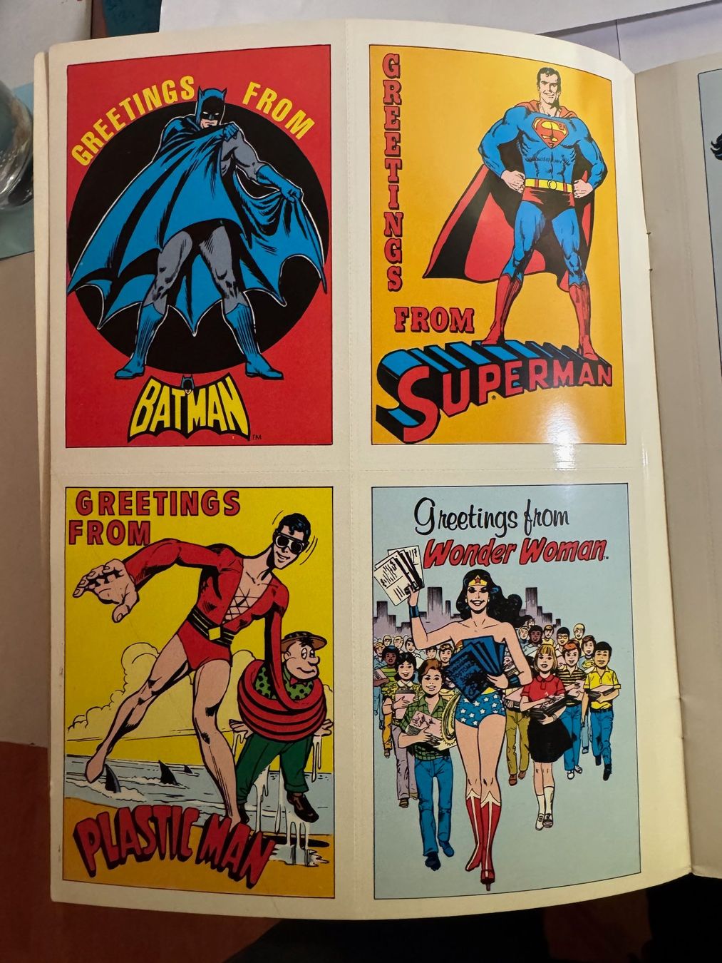 Fumetti: DC Super Heroes - POSTKARTENBUCH von 1981/Superman,Flash usw – Nuovo (secondo la descrizione) da Hedingen venduto da Wowi 2