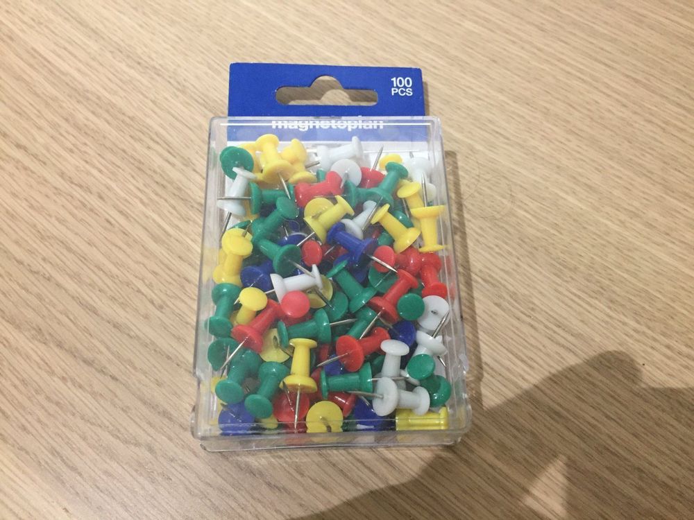 NXVX Stilvolle Pinnnadeln (100 Stück) – 0,3 Cm, Silberne Reißzwecken Für Kork- & Pinnwände