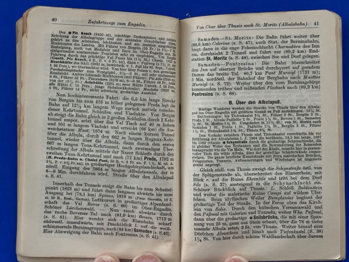 Libri: Griebens Reiseführer Engadin und Davos 1927 – Usato da Adliswil venduto da buch_und_kunst 3