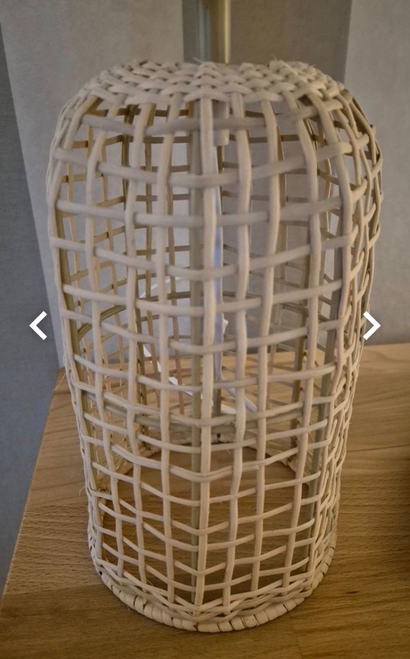 Lampade: 2x Lampen Tischlampe Korbgeflecht neu – Usato da Lufingen venduto da bombolulu 7