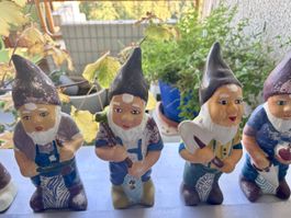 Gartenzwerge, 7 Zwerge, Keramik diverse Ausführungen