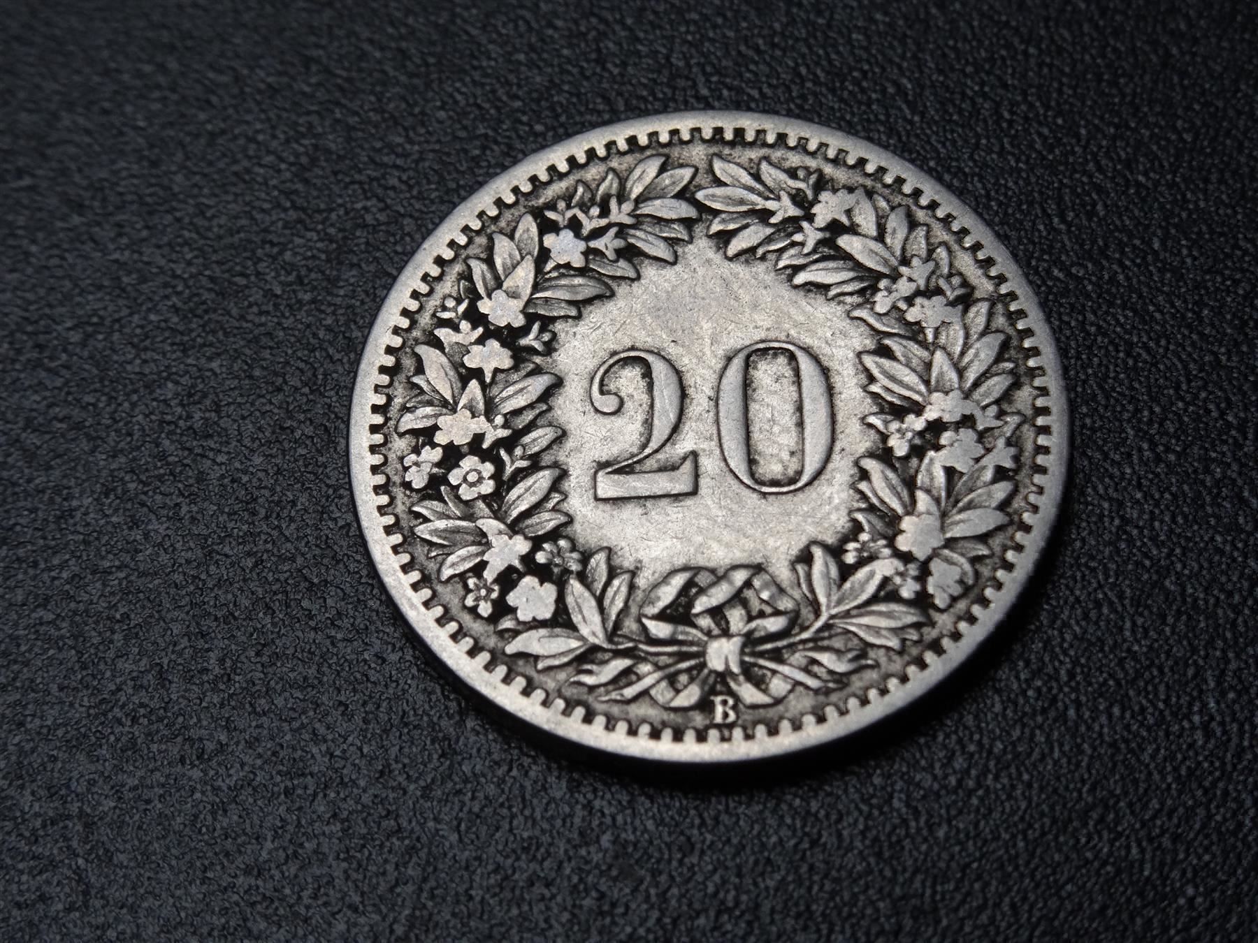 Alle Münzen: Schöner 20 Rp. 1885 ab Fr. 2.-- – Gebraucht aus Lupfig von JUTA09 1