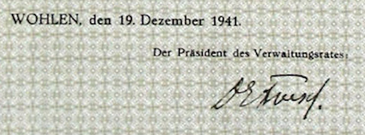 Documenti: Howag AG Wohlen, Wohlen - 1941 – Usato da Solothurn venduto da Sgasche 1