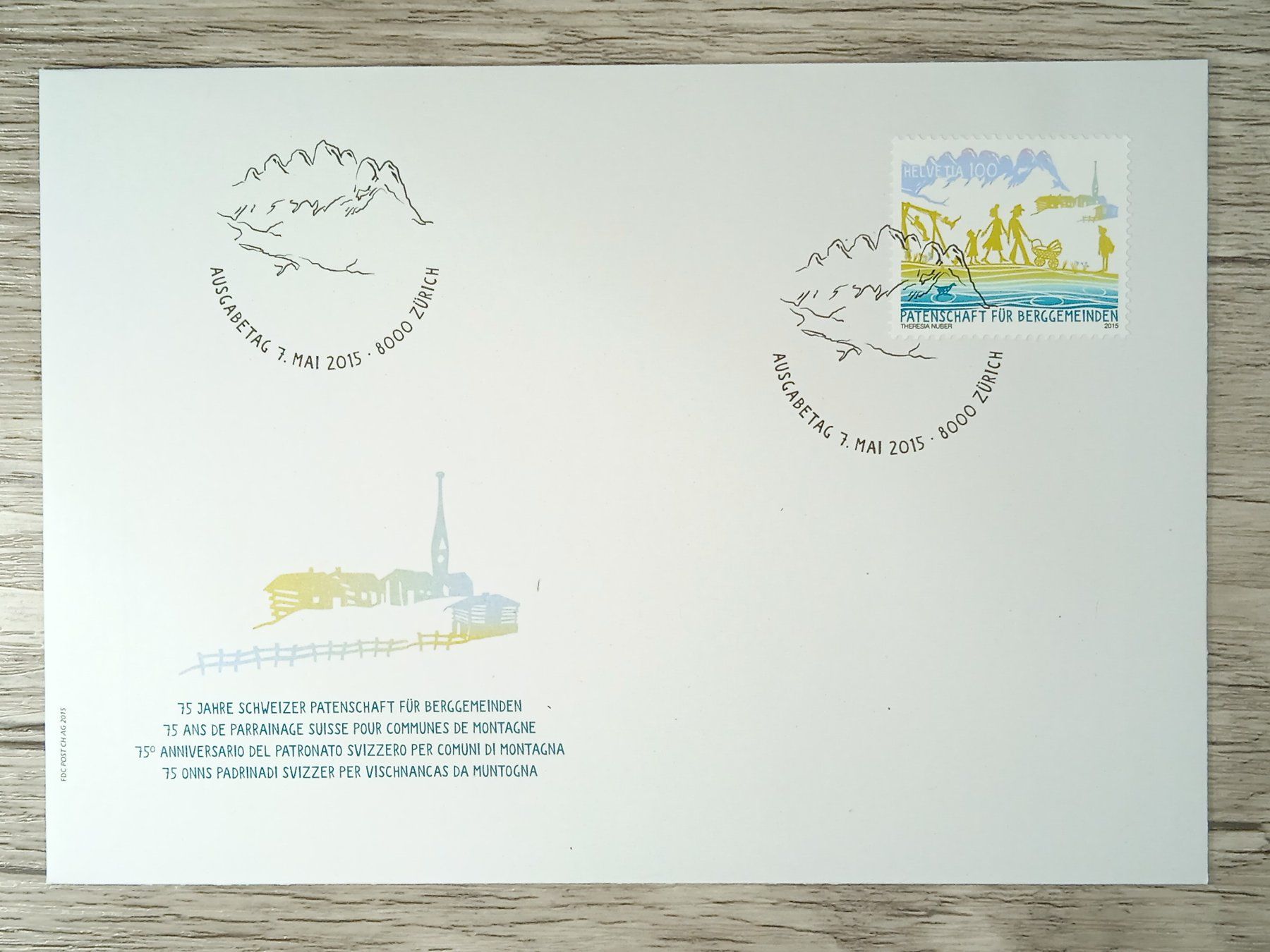 Tutti i francobolli: TR12 Enveloppe + Timbre Suisse 2015 – Usato da Cousset venduto da Patrick_Collections