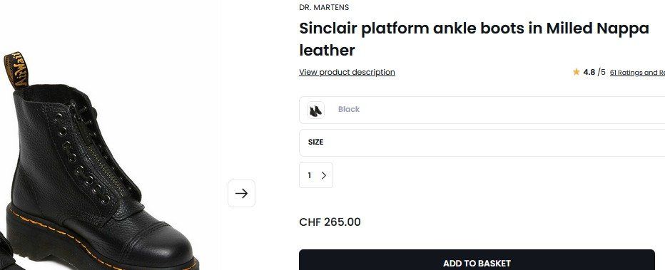 Dr. Martens Scarpe da donna: Boots / Bottes Dr. Martens Sinclair   .37 – Usato da Collonges venduto da arashee 1