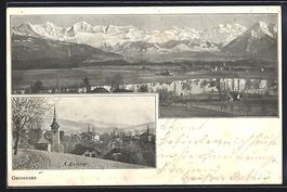 Gerzensee, Ortsansicht mit Kirche und Ge