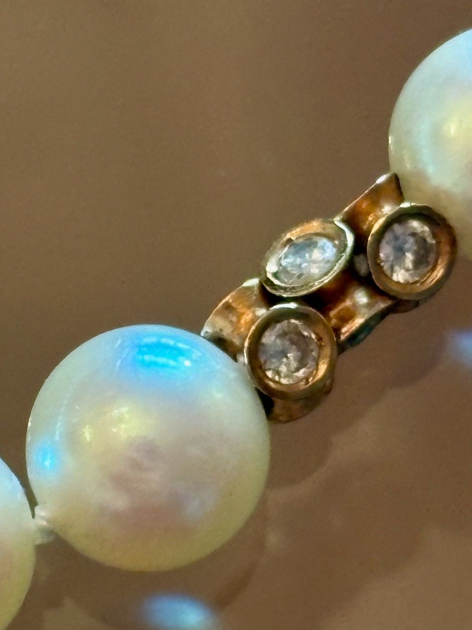 Catenine: Süsswasser-Perlenkette mit 24 Brillanten – Usato da Rütihof venduto da Bashful 5