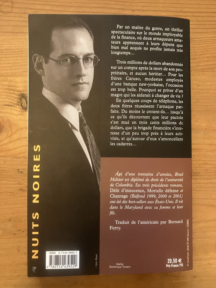 Libri: Les millionnaires (Brad Meltzer) – Usato da Meyrin venduto da Julien333 1
