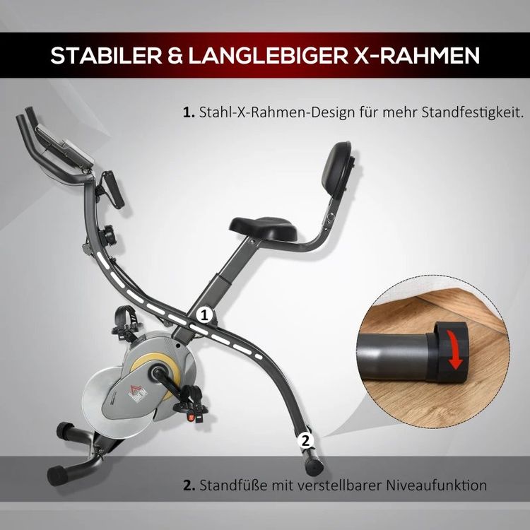 HOMCOM Fietstrainer fiets lucht hometrainer roltrainer 26-28 inch 2