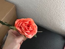 Künstliche Rose orange