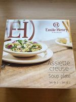 EMILE HENRY FRANCE 2 ASSIETTES CREUSES