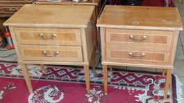 2 set antik Massiv Holz Nachtisch 《Art;2773》
