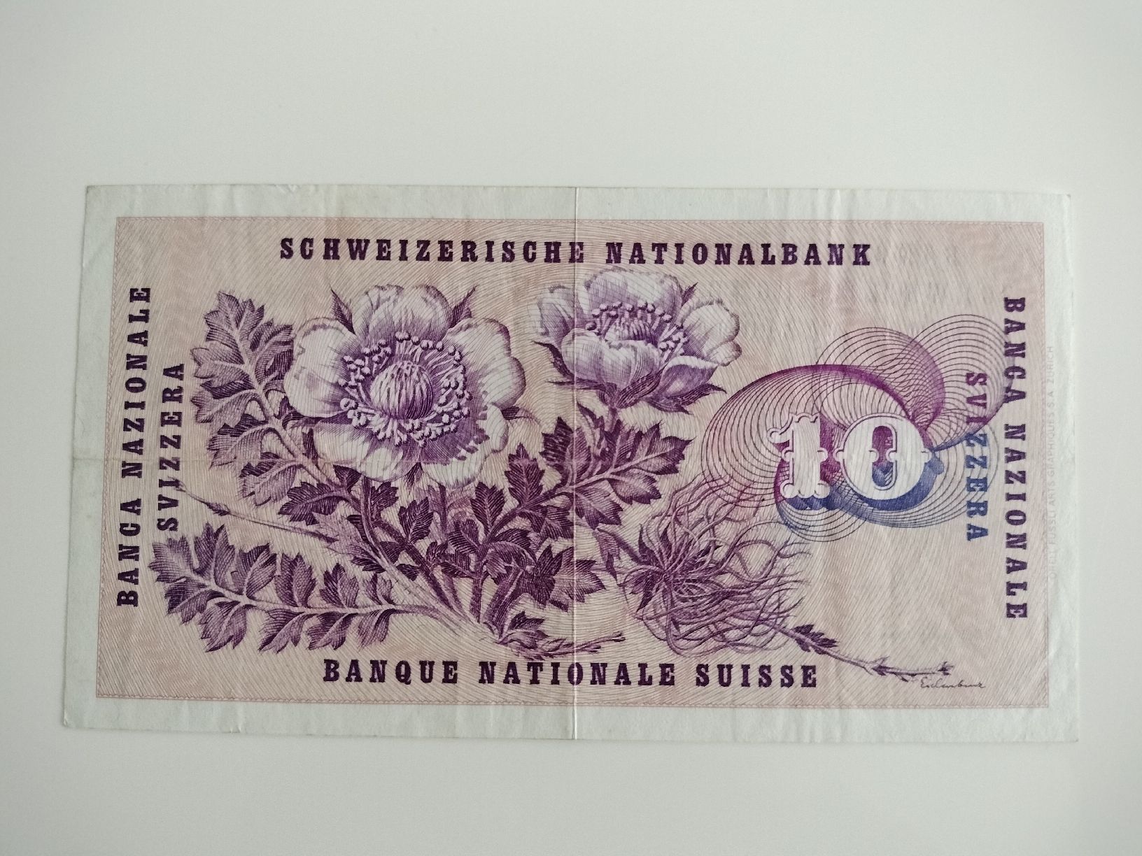 Banconote: 10 Franken Banknote 1973 – Usato da Oftringen venduto da spo_g5zw 1
