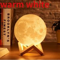 Led Mondlampe Nachtlicht 3D gedruckte Mondlampe batteriebetr