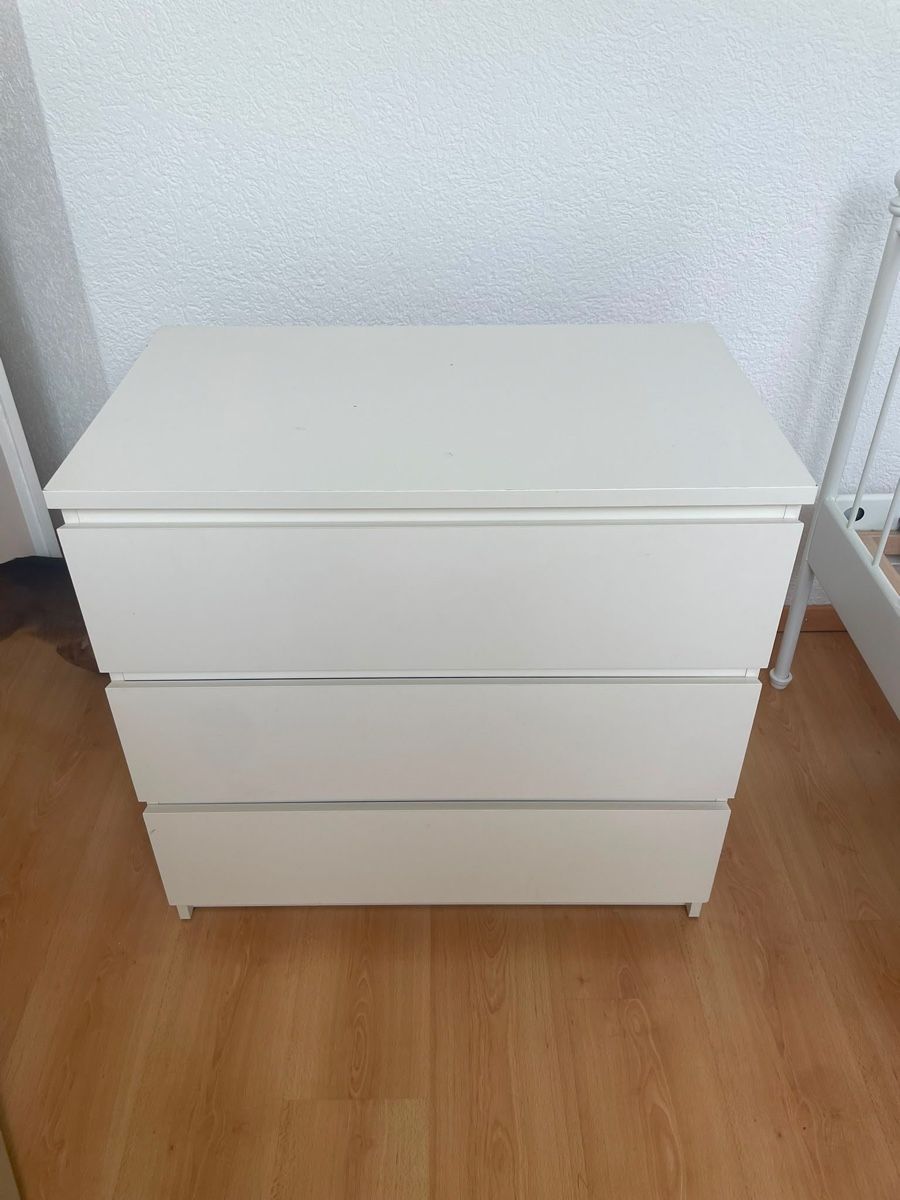 Kommoden: IKEA Malm Kommode mit drei Schubladen weiss – Gebraucht aus Bern von Paxbar