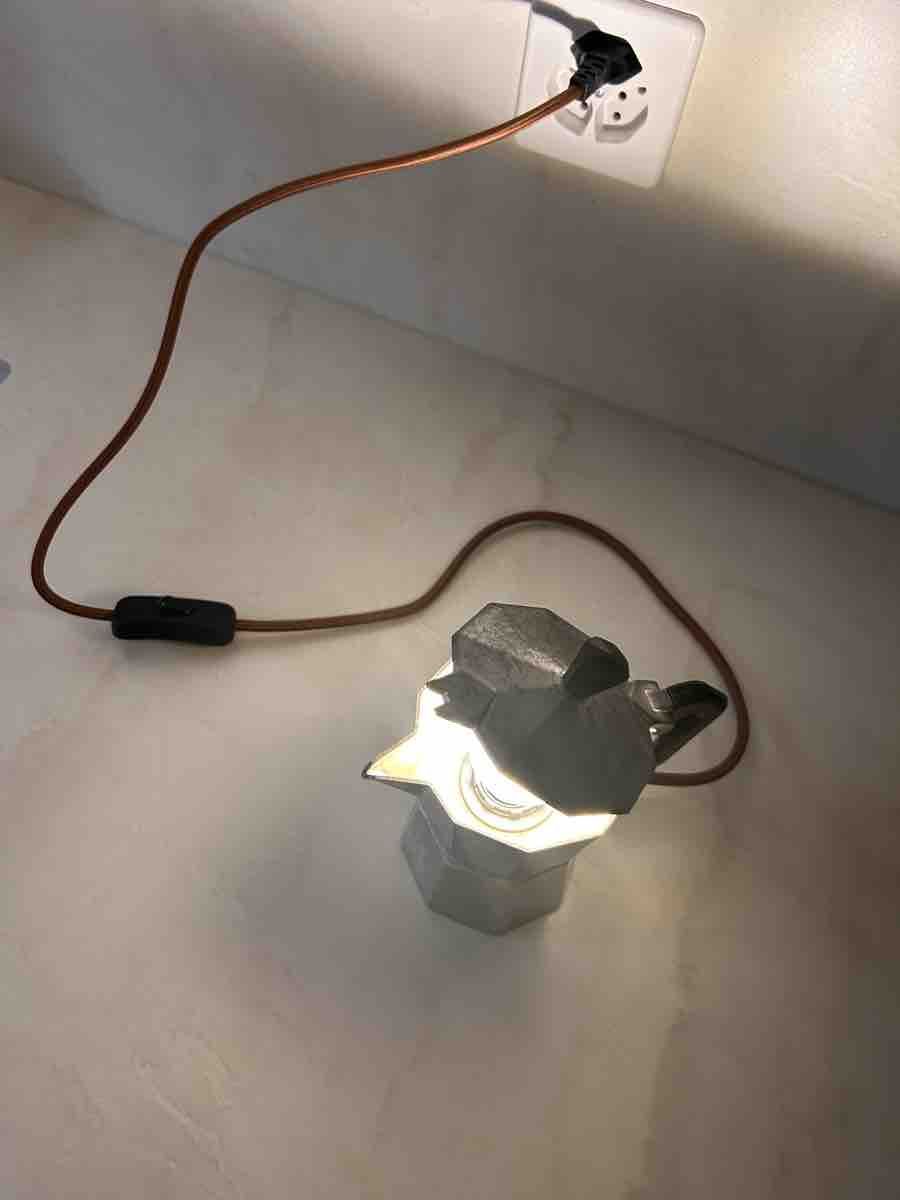 Lampen: Bialetti Lampe umgebaut – Gebraucht aus Biel/Bienne von DonCorleone77 1