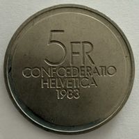5 Fr Münze 1983 Ernest Ansermet CONFOEDERATIO HELVETICA