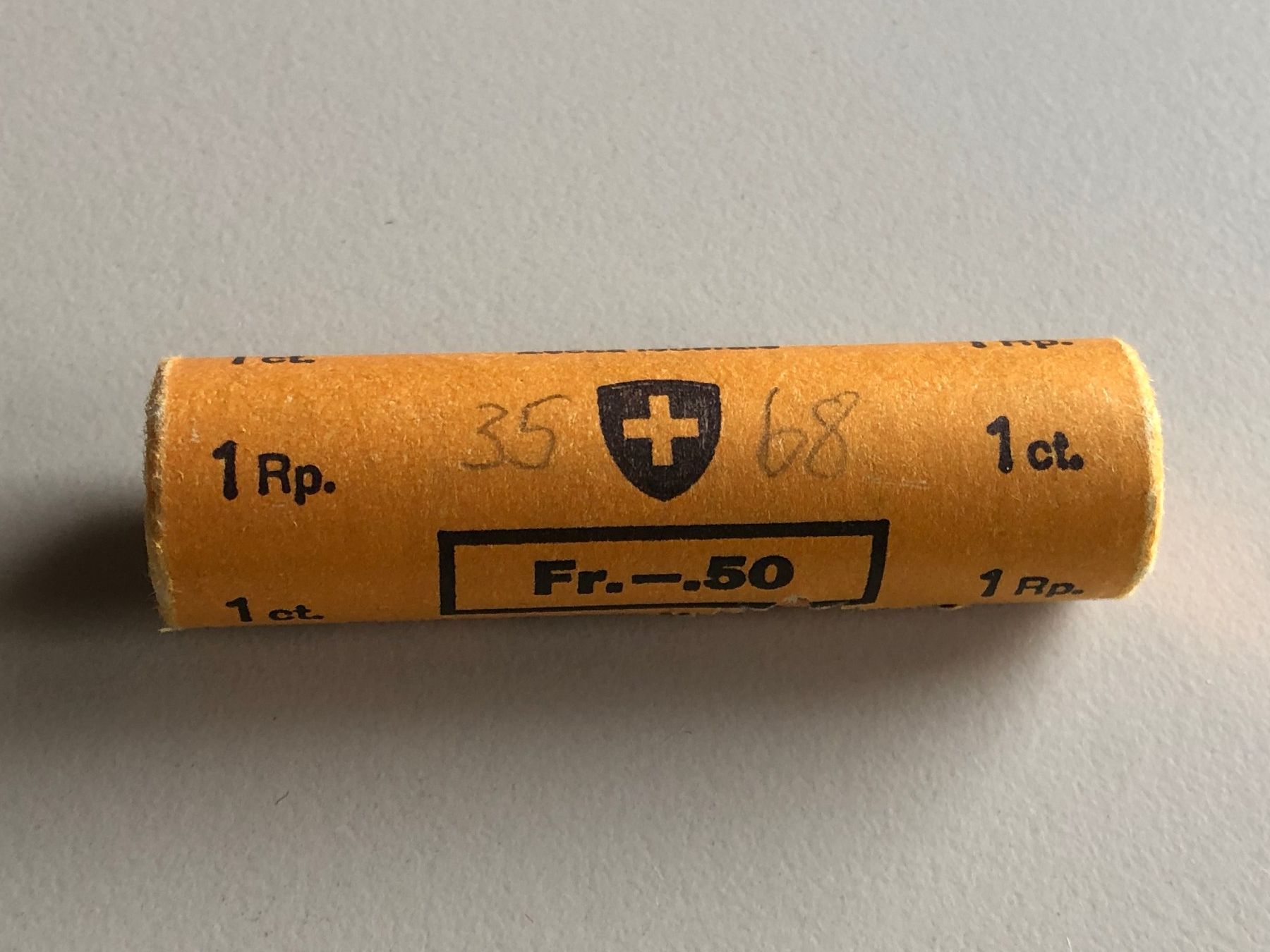 Alle Münzen: 1 Rp. Originalrolle 1968  Gratis Versand – Neu und originalverpackt aus Schötz von Odpa
