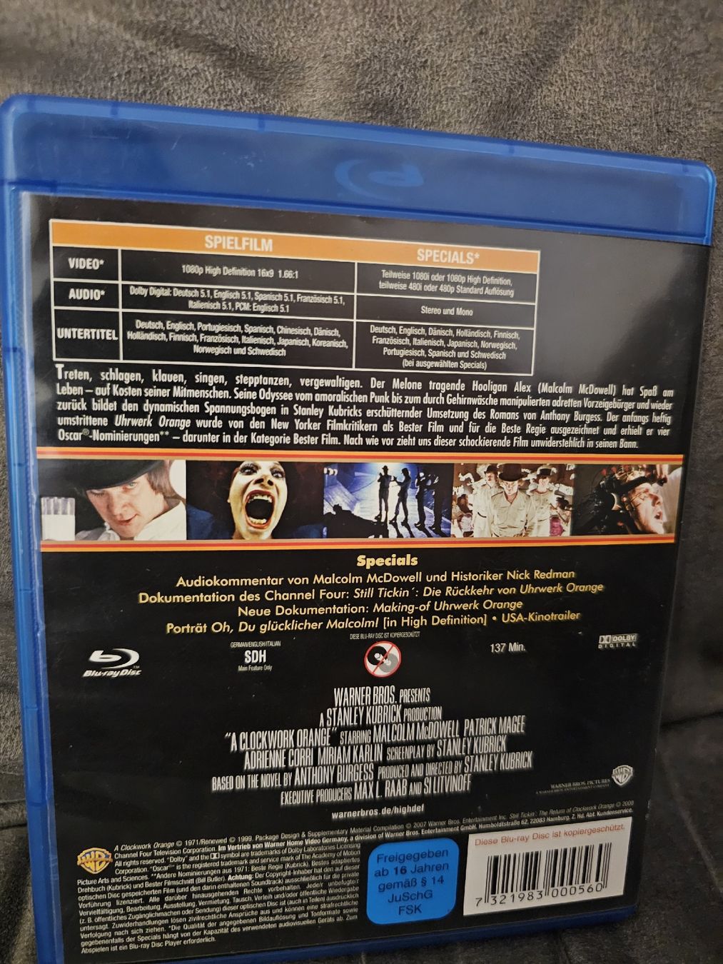 Tutti i DVDs: Uhrwerk Orange Blu-ray Stanley Kubrick  – Usato da Bülach venduto da pascalgino 1