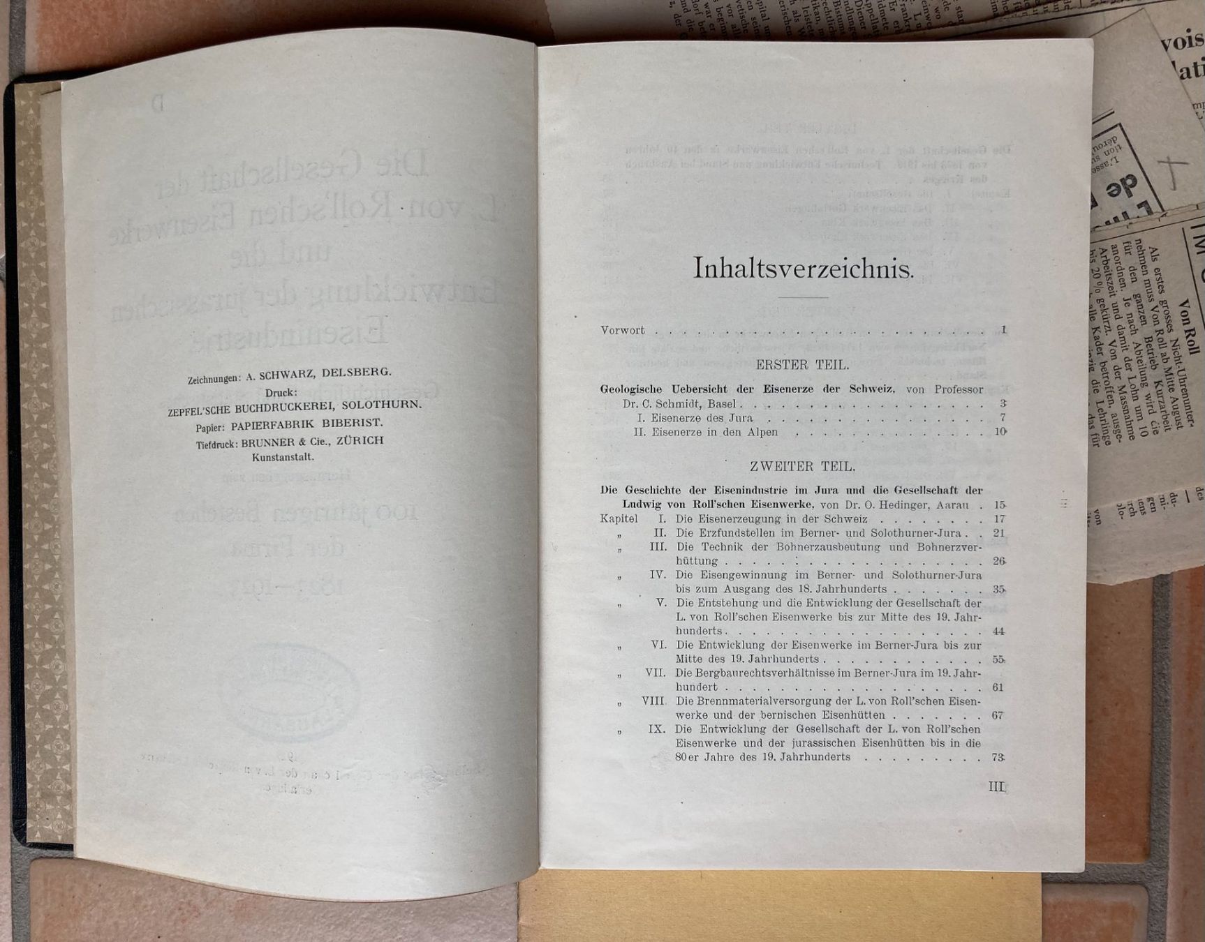 Livres: Gesellschaft der L. von Roll'schen Eisenw. Gerlafingen 1823- – D'occasion à Versoix par HELVETICA_1 1