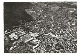 Töss bei Winterthur (ZH) Flugaufnahme  echte Foto-AK um 1950
