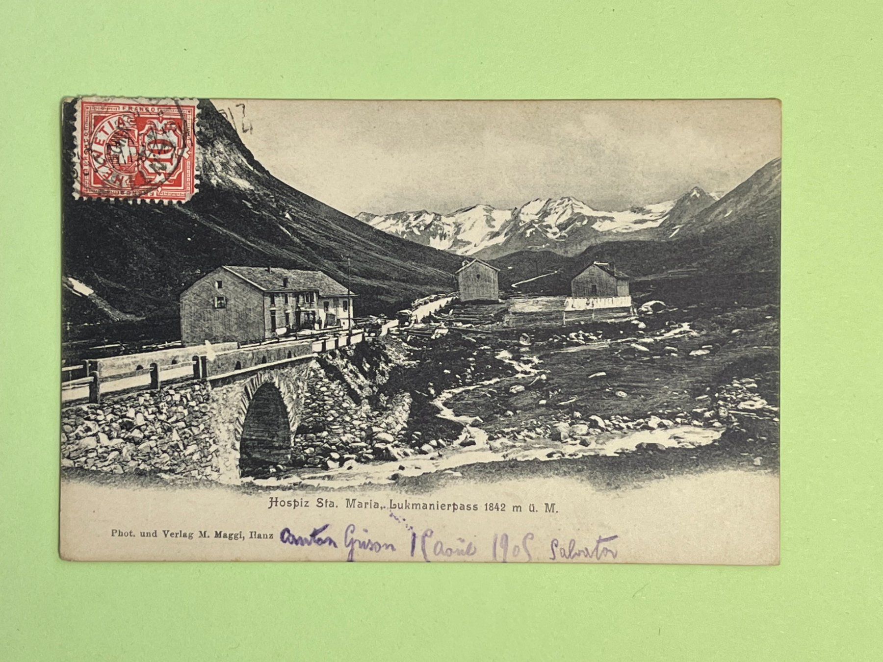 Ansichtskarten: Hospiz Sta. Maria - Lukmanierpass – Gebraucht aus Steg VS von _vinci_