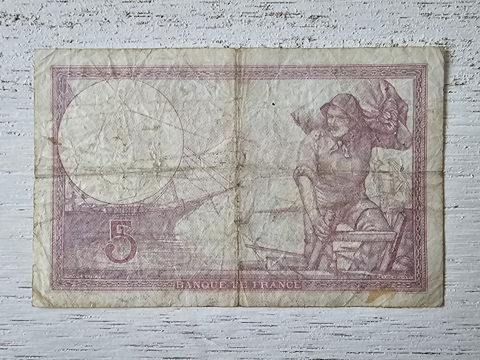 Banknoten: 5 fr. 1933 – Gebraucht aus Nidau von Forellino 1