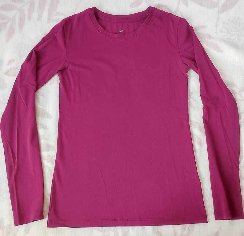 C&A T-shirt: C&A Langarmshirt lila Grösse XS – Usato da Sempach Station venduto da Szizi