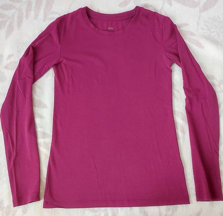 C&A Langarmshirt lila Grösse XS